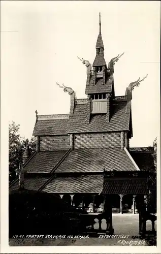 Ak Fantoft Årstad Bergen Norwegen, Fantoft Kirke, Stavkirke