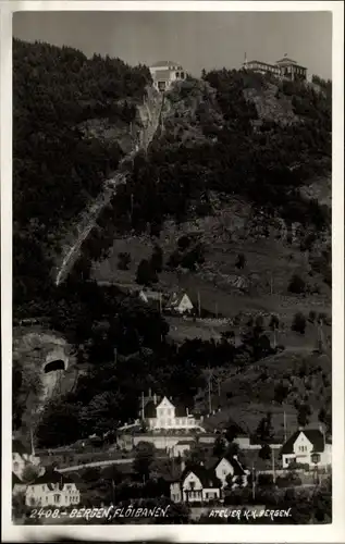 Foto Ak Bergen Norwegen, Fløibanen