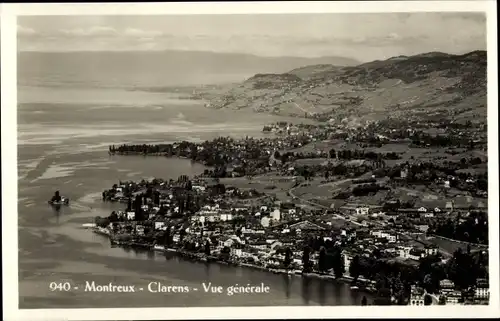 Ak Clarens Montreux Kanton Waadt, Gesamtansicht
