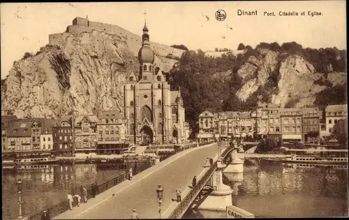 Ak Dinant Wallonien Namur, Pont, Citadelle et l'Eglise