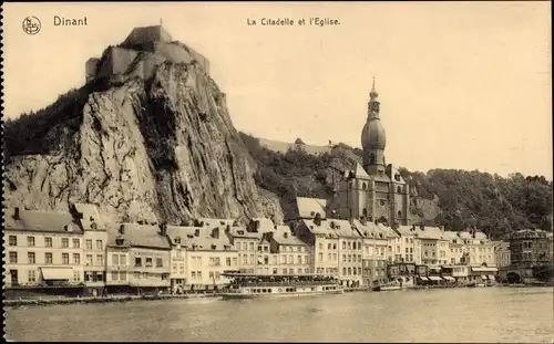 Ak Dinant Wallonien Namur, La Citadelle et l'Eglise
