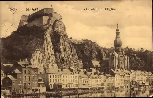 Ak Dinant Wallonien Namur, La Citadelle et l'Eglise
