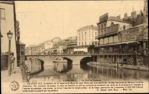 Ak Charleroi Wallonien Hennegau, Le Pont de Sambre