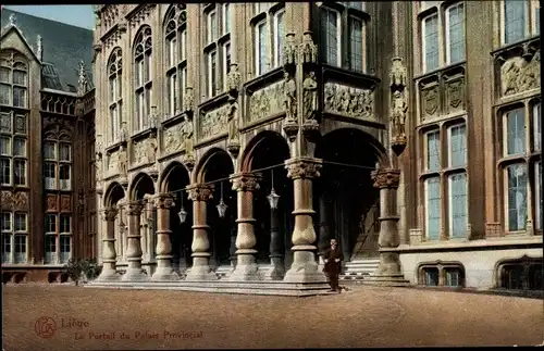 Ak Liège Lüttich Wallonien, Le Portail du Palais Provincial