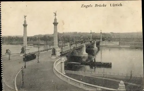 Ak Liège Lüttich Wallonien, Engels Brücke
