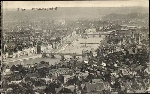 Ak Liège Lüttich Wallonien, Panorama general, Luftaufnahme
