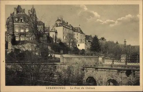 Ak Luxemburg Luxembourg, Le Pont du Château
