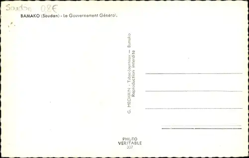Ak Bamako Mali, Le Gouvernement General