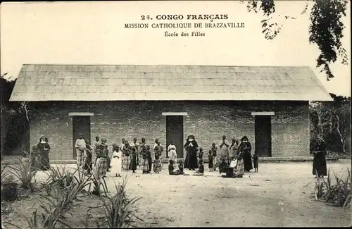 Ak Französisch Kongo, Mission Catholique de Brazzaville, École des Filles