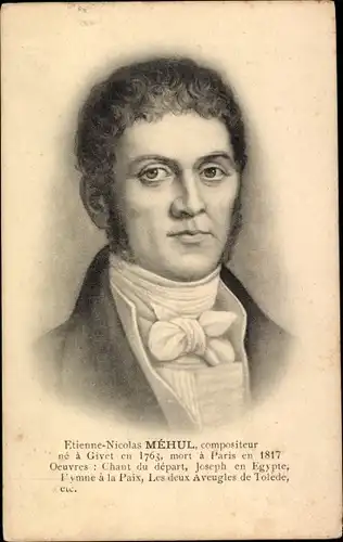 Ak Komponist Étienne Méhul, Portrait