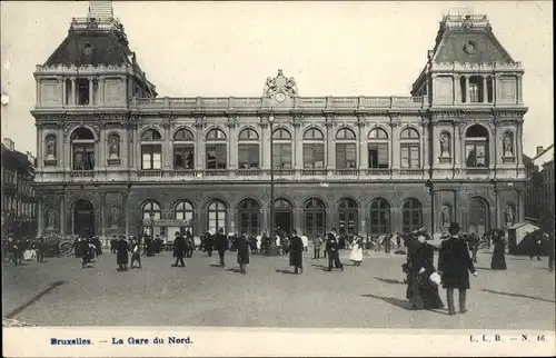 Ak Bruxelles Brüssel, La Gare du Nord