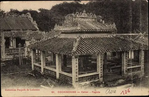 Ak Hatien Cochinchine Vietnam, Pagode