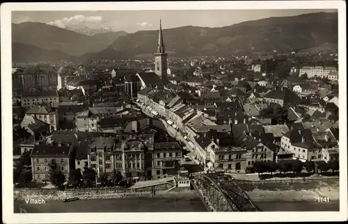 Ak Villach in Kärnten, Gesamtansicht, Luftbild