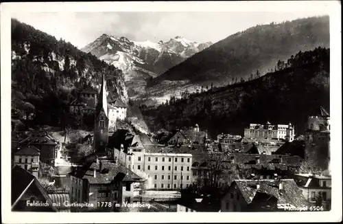 Ak Feldkirch Vorarlberg, Teilansicht mit Gurtisspitze