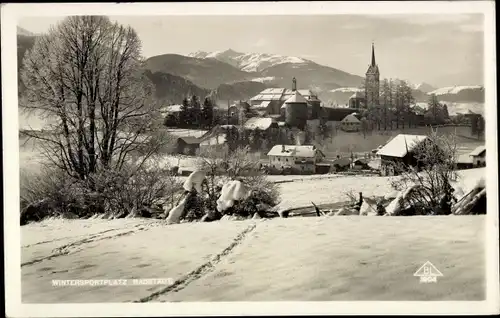 Ak Radstadt in Salzburg, Teilansicht vom Ort, Wintermotiv