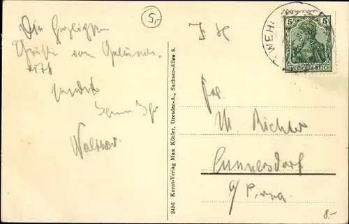 Ak Wehlen an der Elbe Sächsische Schweiz, Panorama