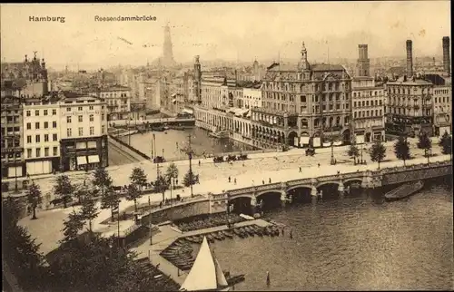 Ak Hamburg Mitte Altstadt, Reesendammbrücke