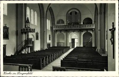 Ak Lingenfeld, Blick in die Kirche