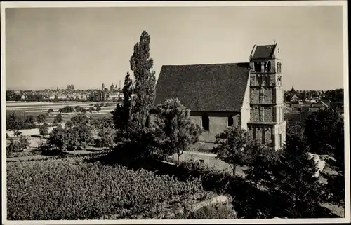 Foto Ak Hochheim Worms am Rhein, Bergkirche