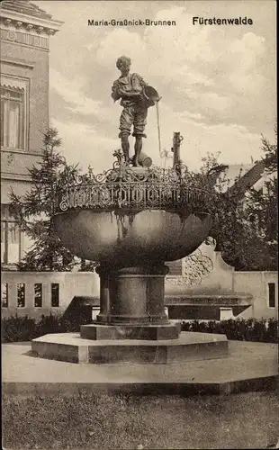 Ak Fürstenwalde an der Spree, Maria-Graßnick-Brunnen