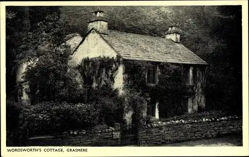 Ak Grasmere Lake District Cumbria England, Wordworth's Cottage