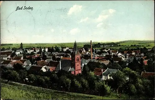 Ak Bad Soden am Taunus Hessen, Blick auf Stadt und Kirche