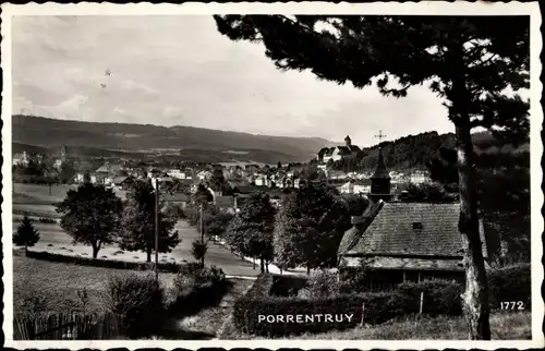 Ak Pruntrut Porrentruy Kanton Jura, Blick auf den Ort