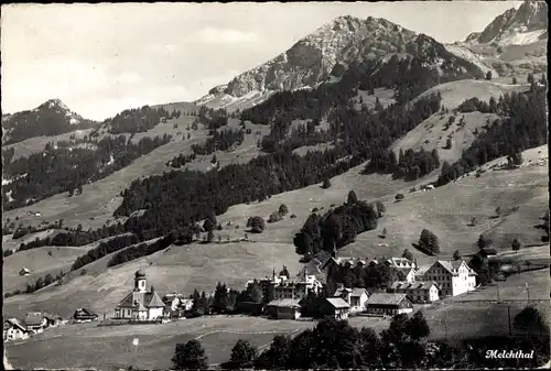 Ak Melchtal Halbkanton Obwalden, Blick auf den Ort