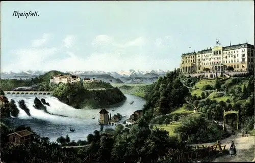 Ak Neuhausen am Rheinfall Kanton Schaffhausen, Stadtansicht