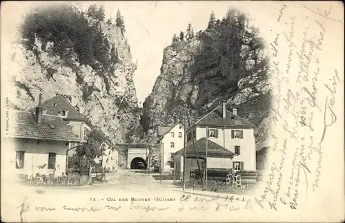 Ak Kanton Neuenburg, vue générale du Col des Rochers