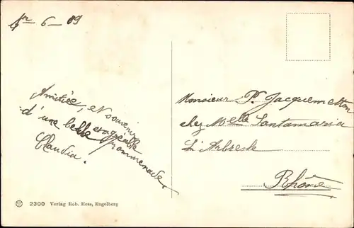 Ak Engelberg Kanton Obwalden Schweiz, Gesamtansicht mit Titlis