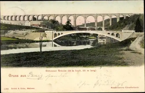 Ak Göhren Wechselburg in Sachsen, Göhrener Brücke