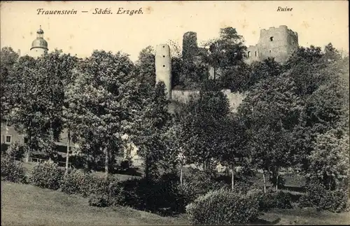 Ak Frauenstein im Erzgebirge, Ruine