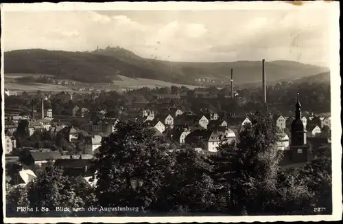 Ak Flöha in Sachsen, Blick nach der Augustusburg