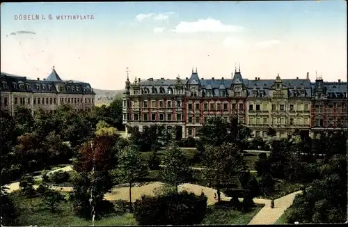 Ak Döbeln in Sachsen, Wettinplatz