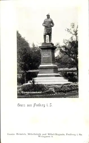 Ak Freiberg in Sachsen, Bismarckdenkmal