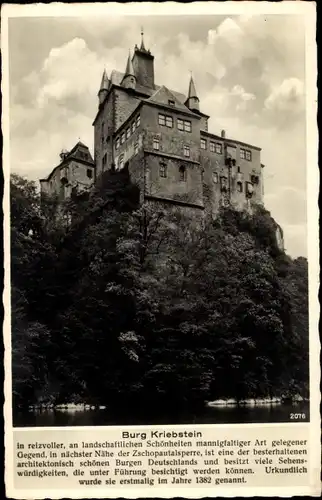 Ak Kriebstein in Sachsen, Burg Kriebstein