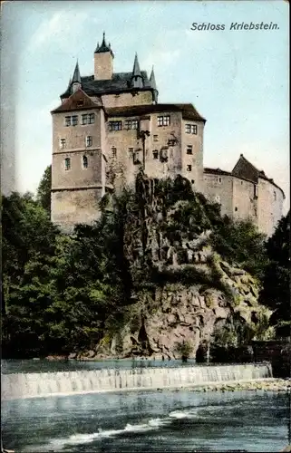 Ak Kriebstein in Sachsen, Schloss Kriebstein
