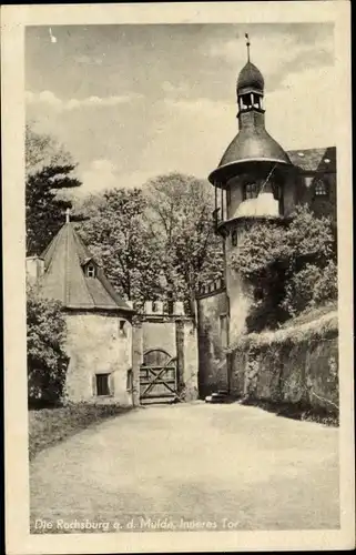 Ak Rochsburg Lunzenau in Sachsen, Schloss Rochsburg, Inneres Tor