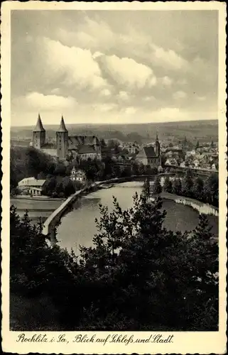 Ak Rochlitz an der Mulde Sachsen, Blick auf Schloss und Stadt