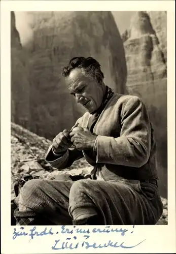 Ak Schauspieler Luis Trenker, Bergsteiger, Portrait, Autogramm