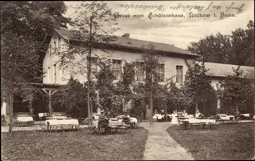 Ak Lüchow im Wendland, Schützenhaus, Terrasse