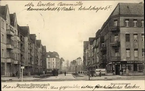 Ak Berlin Spandau Siemensstadt, Brunnenstraße