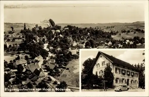 Ak Moos am Bodensee, Gesamtansicht, Gasthof Grüner Baum