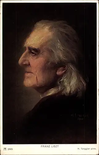 Künstler Ak Torggler, H., Komponist Franz Liszt, Liszt Ferencz, Portrait, Ackermann 1903