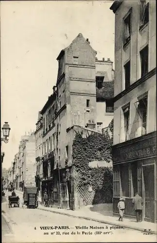 Ak Paris III, Rue de la Perle, Vieille Maison