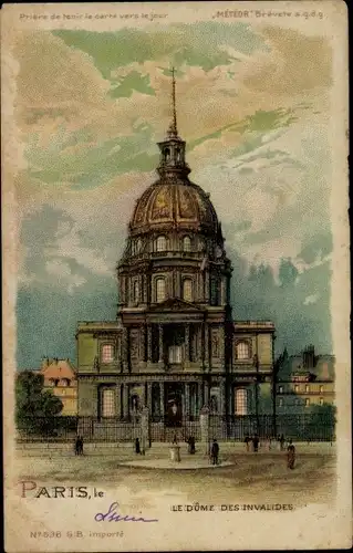 Halt gegen das Licht Litho Paris VII, Dome des Invalides