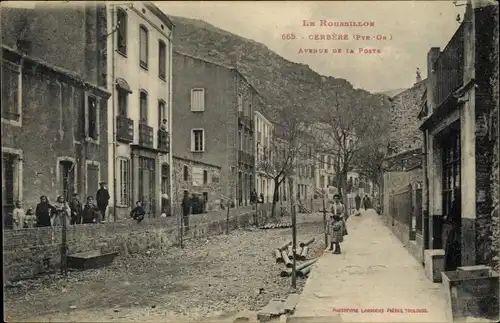 Ak Cerbére Pyrénées Orientales, Avenue de la Poste