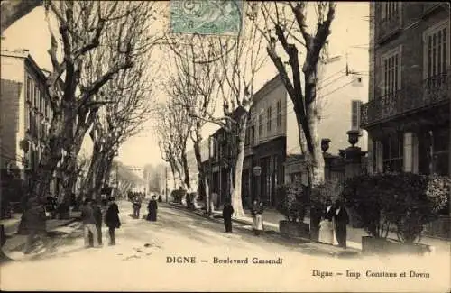 Ak Digne les Bains Alpes de Haute Provence, Boulevard Gassendi