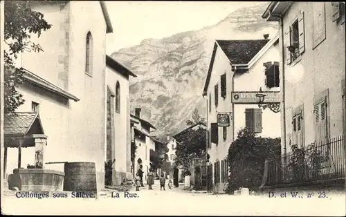 Ak Collognes sous Salève Haute Savoie, Straßenpartie